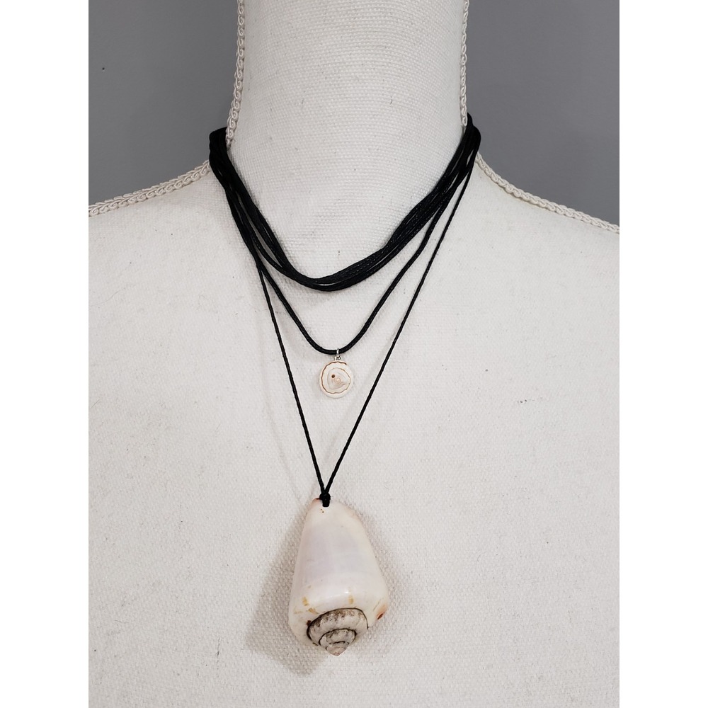 NEW Free People Carolina Layered Shell Necklace Coastal Cowgirl Boho Cord Surfer